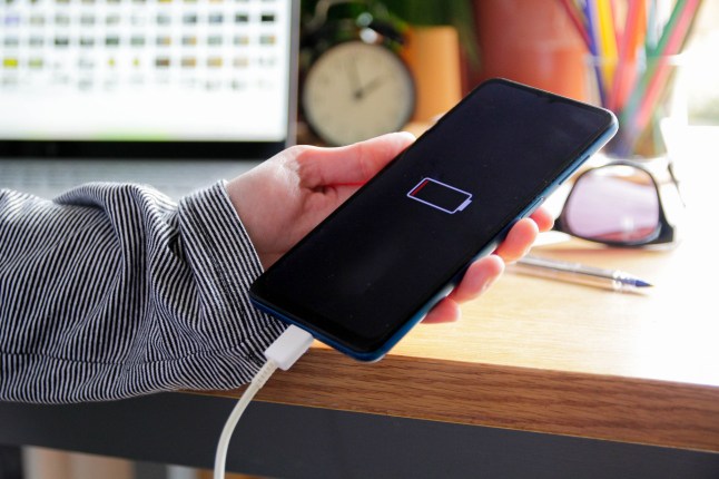 Low battery on a smart phone