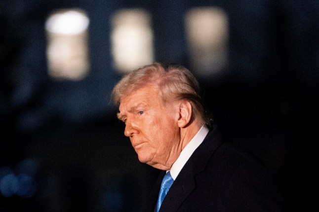 U.S. President Donald Trump arrives at the White House in Washington, D.C., U.S., February 19, 2025. REUTERS/Nathan Howard
