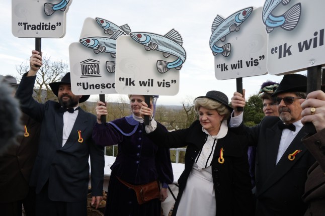 Mandatory Credit: Photo by Shutterstock (15164661f) Picture taken during the Krakelingen and Tonnekensbrand 2025, in Geraardsbergen, Sunday 23 February 2025. The historic Krakelingenstoet passes through the streets of Geraardsbergen this afternoon. Together with the Tonnekensbrand, this double celebration full of age-old traditions and symbols heralds the beginning of the coming spring. More than 1,000 people join the procession every year. They portray several pieces of the city's history. Geraardsbergen Krakelingen And Tonnekensbrand 2025, Geraardsbergen, Belgium - 23 Feb 2025
