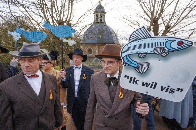 Mandatory Credit: Photo by Shutterstock (15164661o) Picture taken during the Krakelingen and Tonnekensbrand 2025, in Geraardsbergen, Sunday 23 February 2025. The historic Krakelingenstoet passes through the streets of Geraardsbergen this afternoon. Together with the Tonnekensbrand, this double celebration full of age-old traditions and symbols heralds the beginning of the coming spring. More than 1,000 people join the procession every year. They portray several pieces of the city's history. Geraardsbergen Krakelingen And Tonnekensbrand 2025, Geraardsbergen, Belgium - 23 Feb 2025