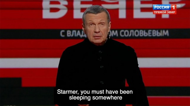Raging Putin TV propagandist Vladimir Solovyov derided British premier Sir Keir Starmer over the ??6 billion a year boost to defence spending.