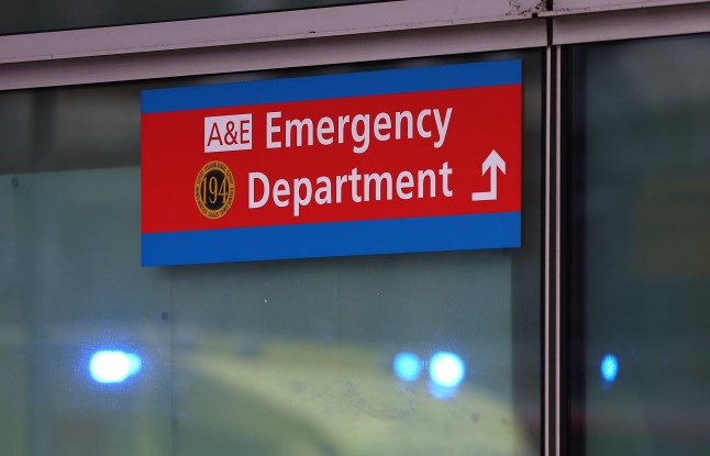 LONDON, ENGLAND - DECEMBER 27: Signage for the Emergency Department is seen at The Royal London Hospital on December 27, 2024 in London, England. NHS England faces a "quad-demic" of winter illnesses as Flu, Covid, RSV and Norovirus sweep the country. (Photo by Peter Nicholls/Getty Images)