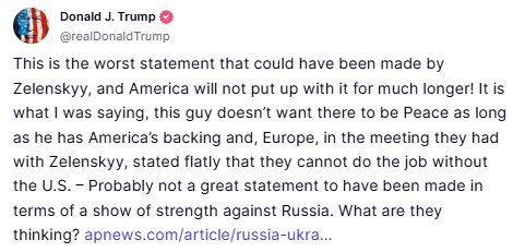 Trump pauses ALL military aid to Ukraine after clash with Zelensky & accuses him of making ?worst statement possible?