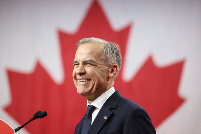 Former Bank of Canada and Bank of England governor Mark Carney speaks after he won the race to become leader of Canada's ruling Liberal Party and will succeed Justin Trudeau as prime minister, in Ottawa, Ontario, Canada March 9, 2025. REUTERS/Carlos Osorio/Pool???