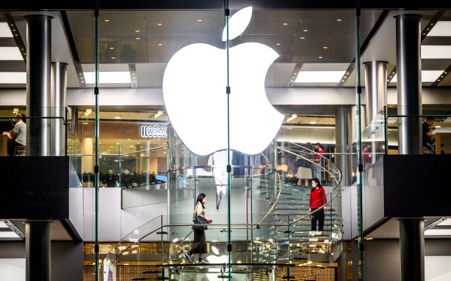 Customers visit the Apple store in the Central district in Hong Kong on November 8, 2024. (Photo by Mladen ANTONOV / AFP) (Photo by MLADEN ANTONOV/AFP via Getty Images)