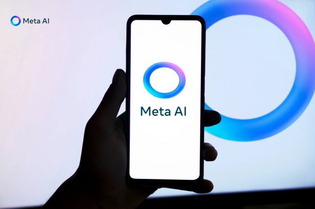 Meta AI logo on a smartphone.