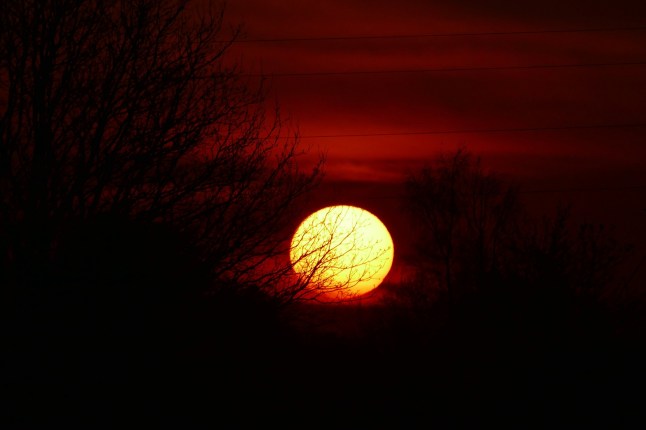 Mandatory Credit: Photo by Geoffrey Swaine/Shutterstock (15237502u) The days sunrise on what is set to be the warmest day of the year so far. Seasonal weather, Dunsden, Oxfordshire, UK - 04 Apr 2025