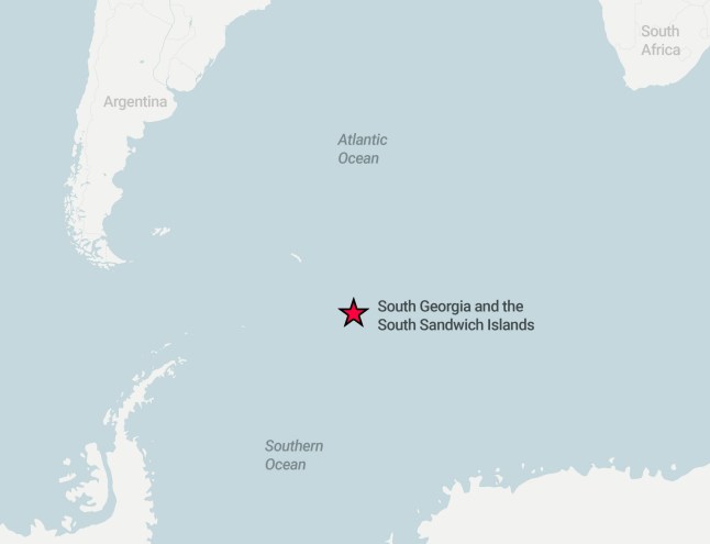 South sanwich island locator - Colossal squid metro graphics