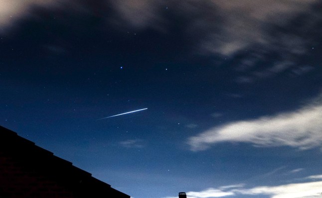 A Lyrid Meteor is seen in the sky above Lee Park in Liverpool, Merseyside. Picture date: Tuesday April 22, 2025. PA Photo. Photo credit should read: Peter Byrne/PA Wire