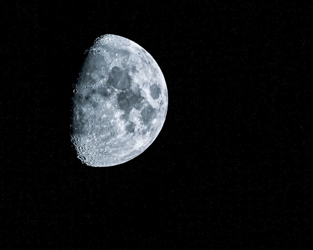 Moon in a clear night sky