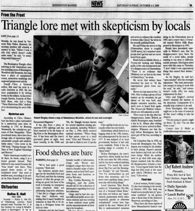 The spooky hauntings in 'America's Bermuda triangle' - news clippings