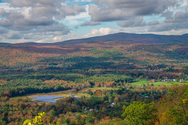 Vermont - October 10, 2017: an amazing view of the landscape near Bennington.