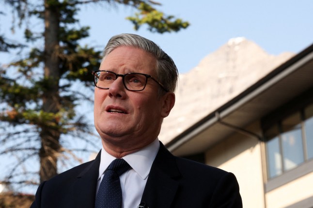 Prime Minister Sir Keir Starmer films a broadcast interview ahead of the G7 leaders' summit in Kananaskis, Alberta, Canada. Picture date: Monday June 16, 2025. PA Photo. Photo credit should read: Suzanne Plunkett/PA Wire