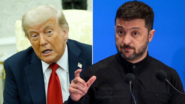 Donald Trump and Volodymyr Zelensky