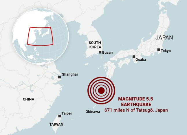 Tatsugo, Japan earthquake