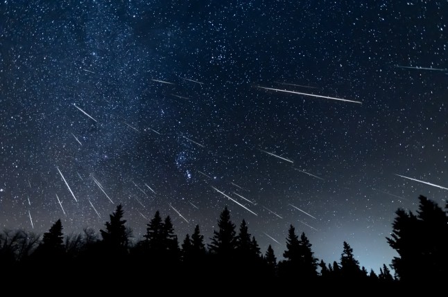 A meteor shower.