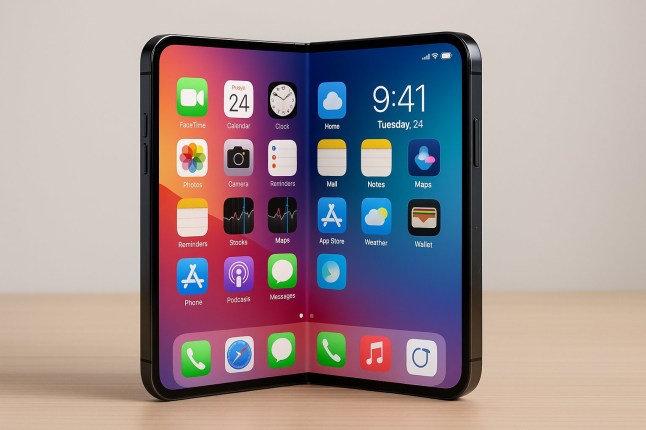 A visual of what the new Apple folding iPhone could look like.