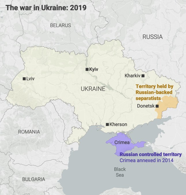 METRO GRAPHICS Russia Ukraine territory map 2019