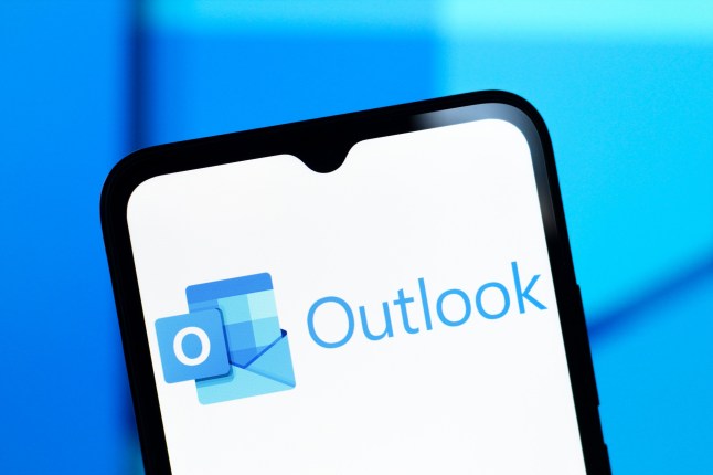 CANADA - 2025/03/01: In this photo illustration, the Microsoft Outlook logo is seen displayed on a smartphone screen. (Photo Illustration by Thomas Fuller/SOPA Images/LightRocket via Getty Images)