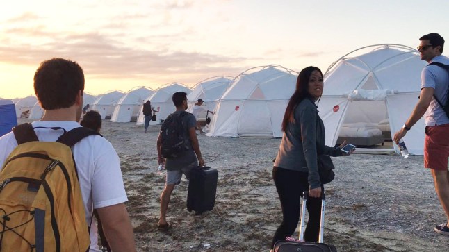 Festivalgoers at the Fyre Music Festival, 2019. ? Netflix / courtesy Everett Collection RGBMEX FYRE,