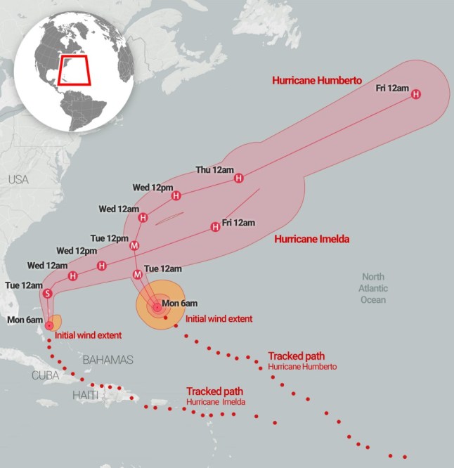 Hurricane Humberto could spark a ‘classic’ storm in Britain this weekend