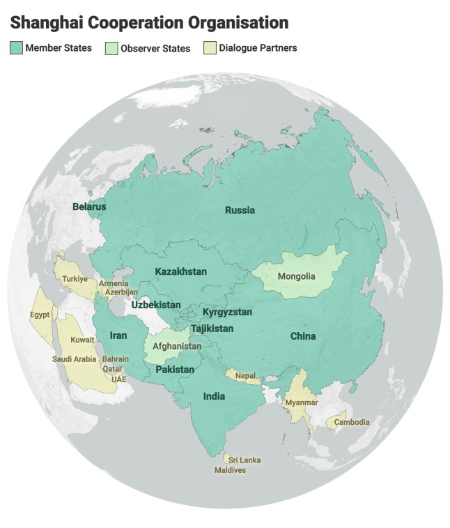 METRO GRAPHICS Shanghai Cooperation Organisation Map