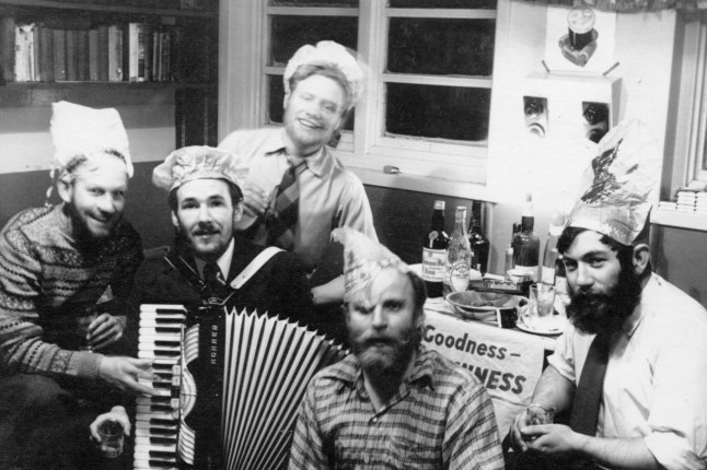 Dennis 'Tink' Bell far right during base Christmas festivities for personnel from Admiralty Bay Station, c.1958. The remains of an Antarctic researcher have been discovered by a Polish team among rocks exposed by a receding glacier in Antarctica. They are identified by DNA as those of Dennis ?Tink? Bell, a 25 year-old meteorologist who was working for the Falkland Islands Dependencies Survey (. FIDS), the predecessor of the British Antarctic Survey (BAS). He died in a crevasse on a glacier at Admiralty Bay on King George Island, situated off the Antarctic Peninsula on 26 July 1959. His body was never recovered.