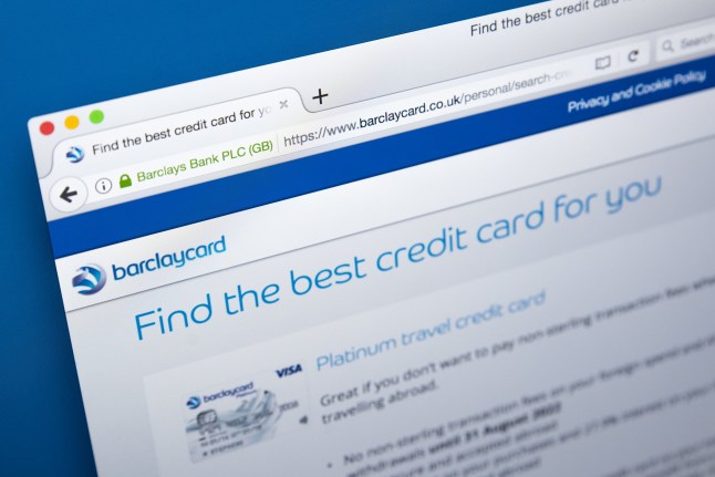 LONDON, UK - OCTOBER 17TH 2017: The homepage of the official website for Barclaycard, the credit card and payment services provider, and a division of Barclays, on 17th October 2017.; Shutterstock ID 738489790; purchase_order: -; job: -; client: -; other: -