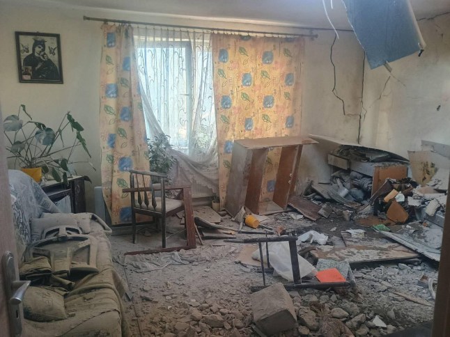 MP Dariusz Stefaniuk published photos of a damaged house due to a drone/debris strike. The locality of Wyryki-Wola (Lubelskie Voivodeship)