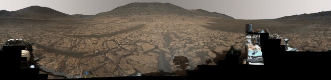 This image provided by NASA shows the 360-degree view of a region on Mars called ???Bright Angel,??? captured on June 12, 2024 by NASA???s Perseverance Mars rover and is made up of 346 individual images that were stitched together after being sent back to Earth. (NASA via AP)