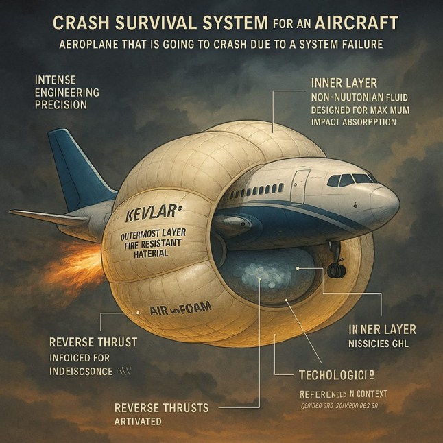 PROJECT REBIRTH Project REBIRTH is an AI-powered crash survival system using airbags, smart fluids, and reverse thrust to reduce impact and save lives when all else fails. Born from tragedy, built with purpose. https://www.jamesdysonaward.org/en-NZ/2025/project/project-rebirth https://www.designboom.com/technology/project-rebirth-proposes-ai-airplane-crash-survival-system-inflating-external-airbags-james-dyson-award-08-07-2025/