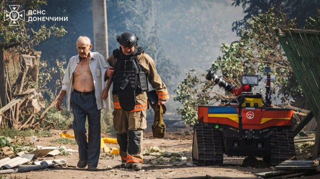 The robots saving lines from Putin's drone and missile blit