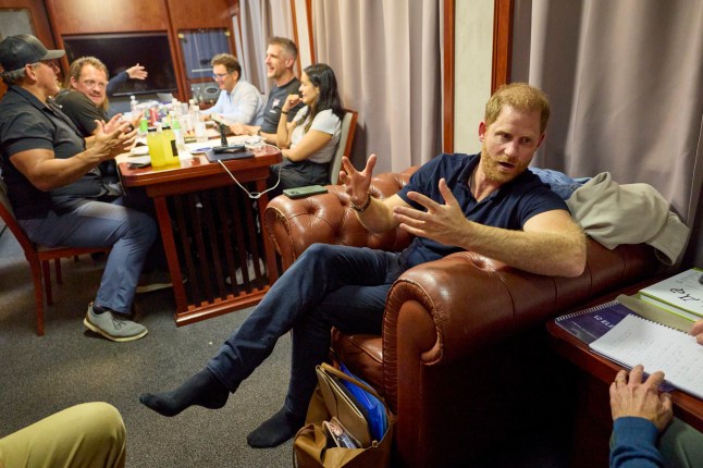 Prince and team from his Invictus Games Foundation were invited to Kyiv and will detail new initiatives to support wounded. Prince Harry on the train from Poland to Kyiv.