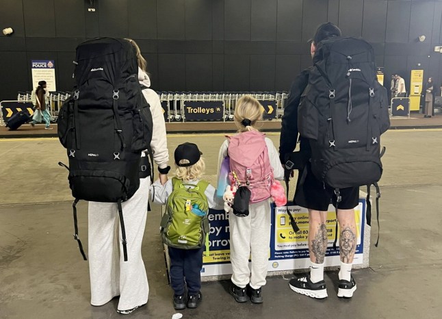 A family sold their home to travel the world - taking just one backpack each with them - and can live off a budget of just ?35 a day. Couple Josh and Katie both 33, got the ?travel bug? after taking a year to travel Australia in 2015 before they had their kids - age seven and three. The decision to sell up was made whilst the family were on holiday in Mexico in January, after the pair realised they could ?get so much more for the same money?. After putting their three-bed house on the market in April it sold in just 24 hours, and now the family?s globe-trotting adventure has begun in Thailand - using their funds from the sale. Photo released 14/09/2025