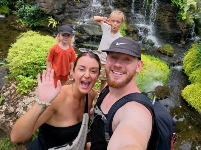 A family sold their home to travel the world - taking just one backpack each with them - and can live off a budget of just ?35 a day. Couple Josh and Katie both 33, got the ?travel bug? after taking a year to travel Australia in 2015 before they had their kids - age seven and three. The decision to sell up was made whilst the family were on holiday in Mexico in January, after the pair realised they could ?get so much more for the same money?. After putting their three-bed house on the market in April it sold in just 24 hours, and now the family?s globe-trotting adventure has begun in Thailand - using their funds from the sale. Photo released 14/09/2025