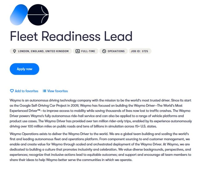 Is this the biggest hint yet London is about to get robotaxis?