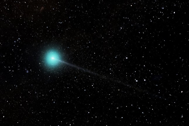 Comet Lemmon C/2023 H2, stars and galaxies in space showing the beauty of space exploration