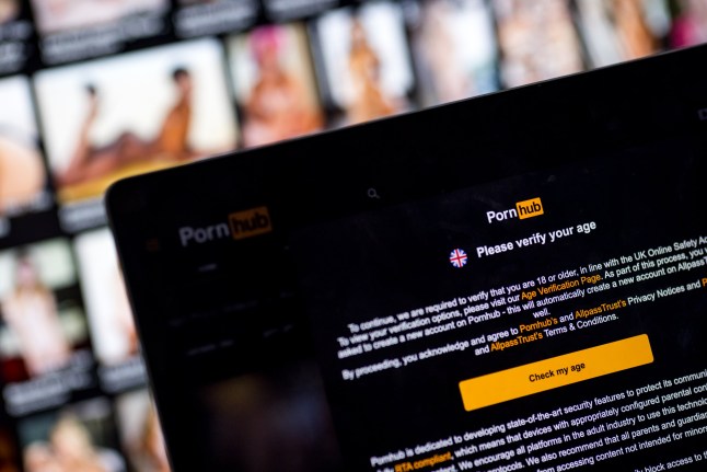 Pornhub has reported a 77% decline in UK users since July (Picture: Jack Taylor/Getty Images)