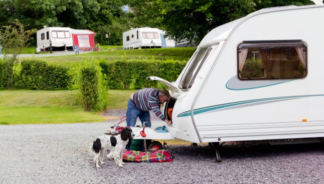 Happy holiday makers