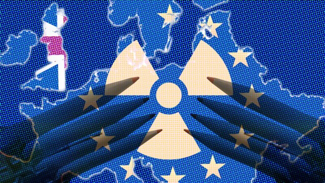 A comp showing nuclear weapons on a map