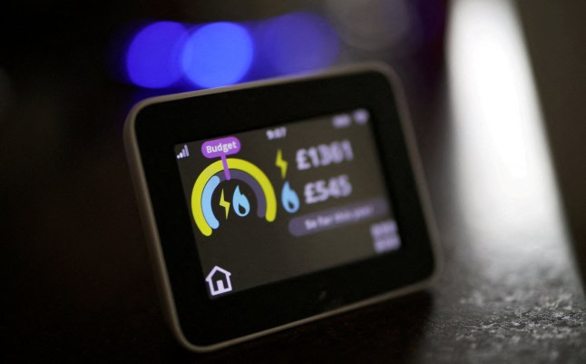 FILE PHOTO: A home smart meter showing energy use is seen in the kitchen of a home in an illustration picture taken September 9, 2024. REUTERS/Phil Noble/File Photo