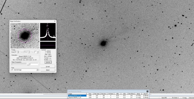 3I/ATLAS showed a complex tail structure early this morning. We observed it at 29 degrees elongation from the Sun. The sum image from 24x35sec green and 2x35 red and 2x35 blue with 11" RASA shows a 5' coma and 4-5 tails or jets: 400? pa 0, 500? pa 316, 900? pa 295, 430? pa 278 and a counter-tail 200" pa 109 At the time of exposure, the comet was 7-10? above the horizon; at the end, twilight interfered with the observation, which took place under bright moonlight. We observed from a mountain location. The comet was 9m1 bright (measured from 6x35 sec green). 3I/ATLAS 2025-11-08 4.10 UT 20min RGB M. J?ger, G. Rhemann, E. Prosperi G00