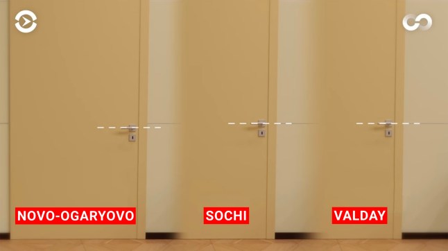 Putin uses replica offices - pictured - to disguise his location as new investigation reveals he pretends to be in Moscow, while staying in Sochi, by the Black Sea, or in his secluded forest palace in Valdai