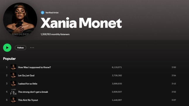 Xania Monet Can you tell which of these tracks were made by AI? Most people can't