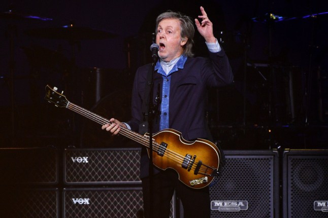 LONDON, ENGLAND - DECEMBER 18: Sir Paul McCartney performs at The O2 Arena during his 'Got Back' world tour on December 18, 2024 in London, England. (Photo by Jim Dyson/Getty Images)