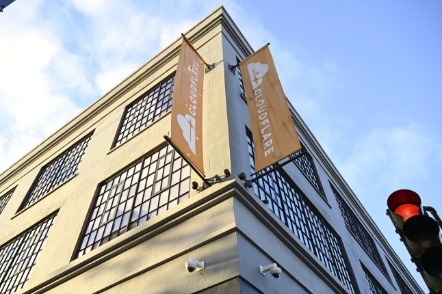 SAN FRANCISCO, CA - NOVEMEBR 18: A view of an IT service management company Cloudflare Headquarters in San Francisco, California, United States on November 18, 2025.. A major Cloudflare outage took down large parts of the internet were affected, but all recovered now. (Photo by Tayfun Coskun/Anadolu via Getty Images)