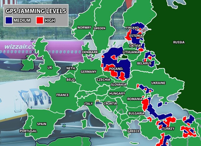 Russia suspected of targeting thousands of UK holiday flights with dangerous- electronic attacks jamming systems including GPS