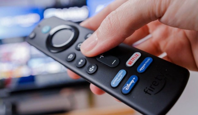 BERLIN, GERMANY - JANUARY 05: The remote control of an Amazon fire TV stick is pictured on January 05, 2022 in Berlin, Germany. (Photo by Thomas Trutschel/Photothek via Getty Images)