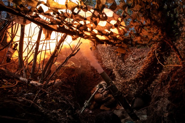 Service members of the 93rd Kholodnyi Yar Separate Mechanized Brigade of the Ukrainian Armed Forces fire a mortar toward Russian troops near the frontline town of Kostiantynivka, amid Russia's attack on Ukraine, in Donetsk region, Ukraine, August 26, 2025. Iryna Rybakova/Press Service of the 93rd Kholodnyi Yar Separate Mechanized Brigade of the Ukrainian Armed Forces/Handout via REUTERS. ATTENTION EDITORS ??? THIS IMAGE WAS PROVIDED BY A THIRD PARTY.