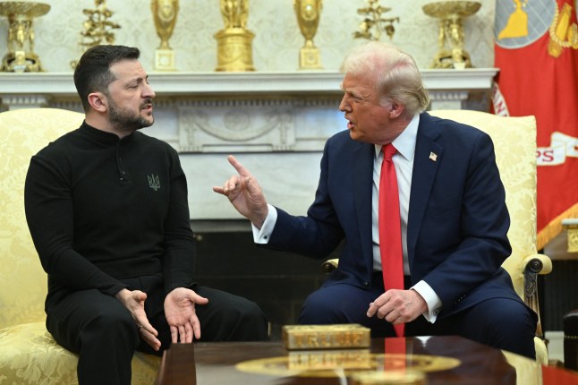 TOPSHOT - AFP PICTURES OF THE YEAR 2025 US President Donald Trump and Ukraine's President Volodymyr Zelensky meet in the Oval Office of the White House in Washington, DC, February 28, 2025.. Zelensky on February 28 told Trump there should be "no compromises" with Russian President Vladimir Putin as the parties negotiate to end the war after Moscow's invasion. (Photo by SAUL LOEB / AFP via Getty Images) / AFP PICTURES OF THE YEAR 2025
